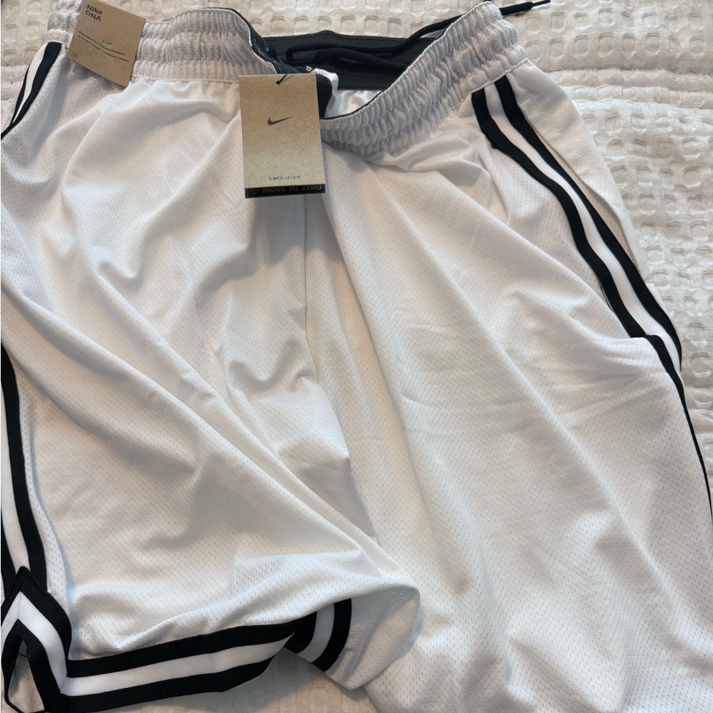 Nike White Shorts with Black Accents